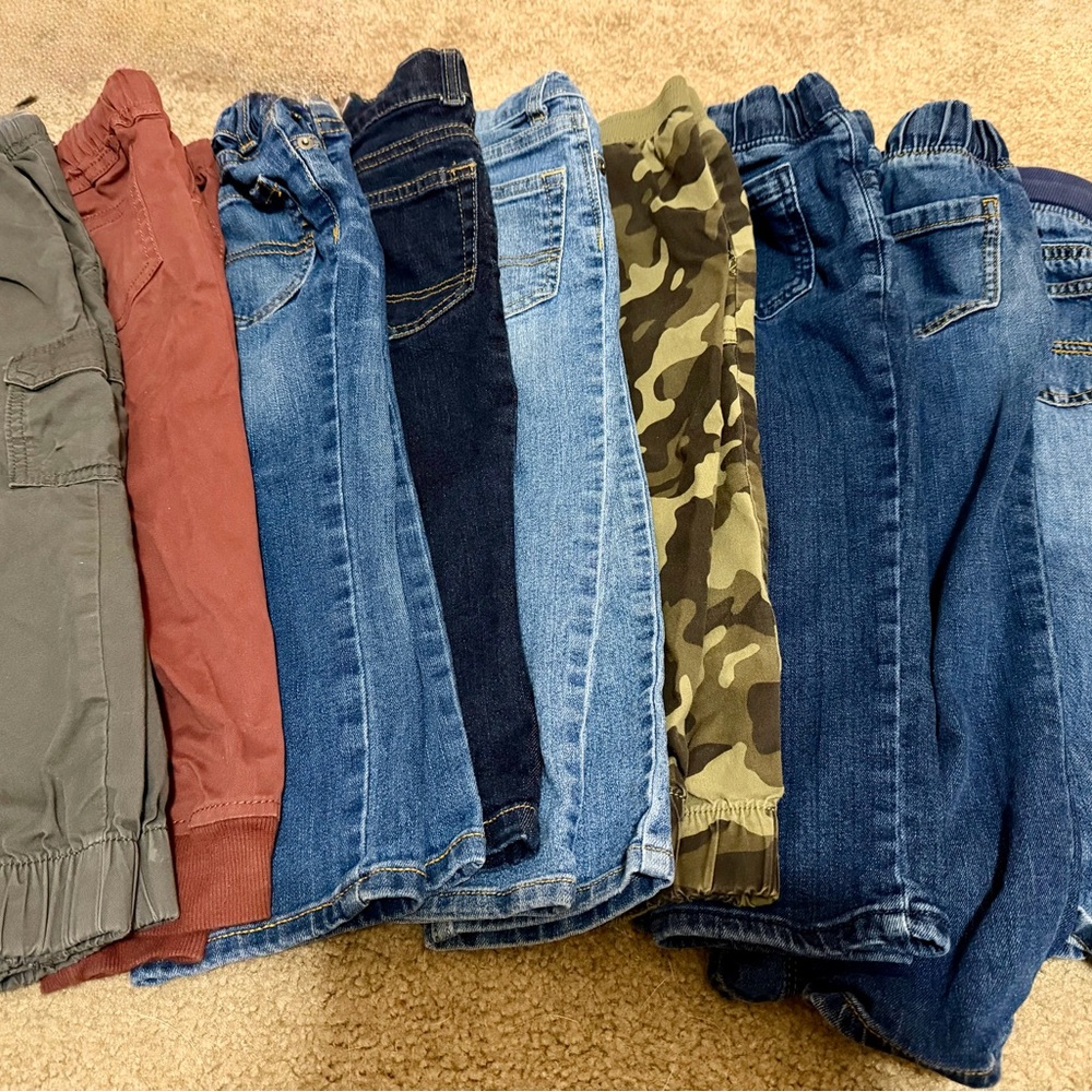 Assorted Denim and Camouflage Pants Collection